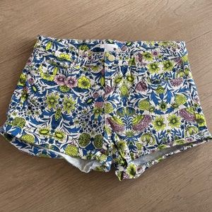 H&M denim Floral Shorts